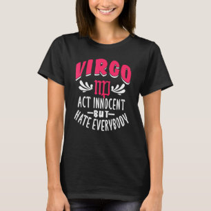 Virgo Zodiac Sign Design T-Shirt