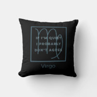 Virgo Zodiac Sign Fun Quote Blue & White Birthday