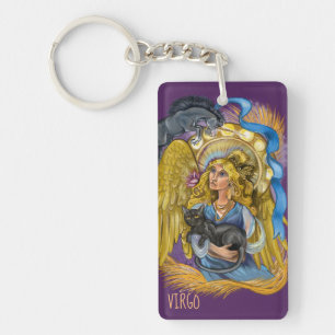 Virgo Zodiac Sign Keychain