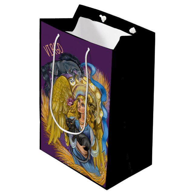 Virgo Zodiac Sign Medium Gift Bag (Front Angled)