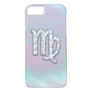 Virgo Zodiac Sign on Nacre Mother of Pearl Like Case-Mate iPhone Case