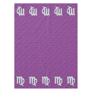 Virgo Zodiac Sign Pink Fuchsia Digital Camouflage Tablecloth