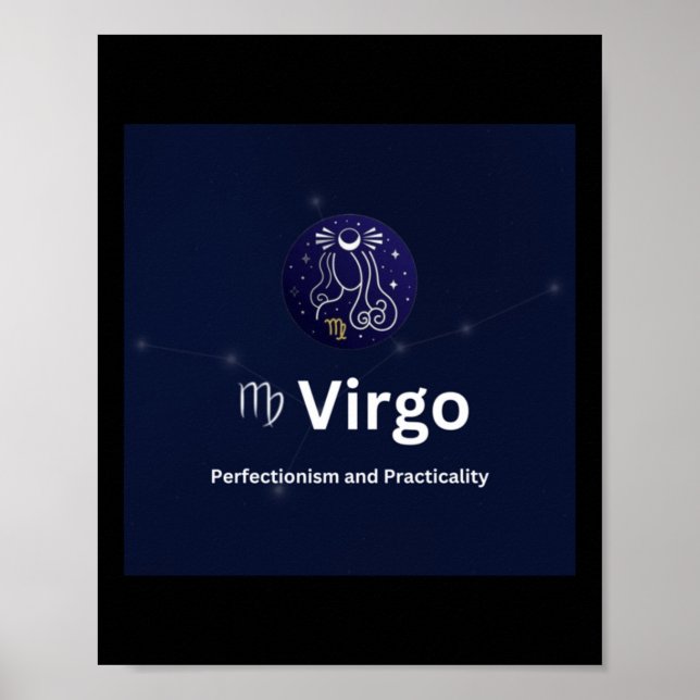 Virgo Zodiac Sign Sticker  (Front)