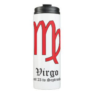 Virgo zodiac sign thermal tumbler