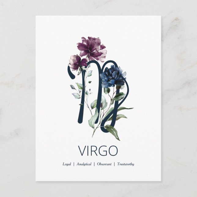 Virgo Zodiac Star Sign Postcard (Front)