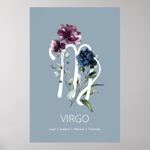 Virgo Zodiac Star Sign Poster