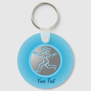 Virgo Zodiac Star Sign Premium Silver Keychain