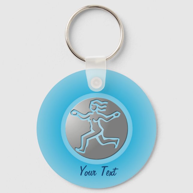 Virgo Zodiac Star Sign Premium Silver Keychain (Front)
