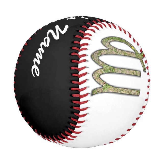 Virgo Zodiac Symbol Element by Kenneth Yoncich Baseball (Angled)