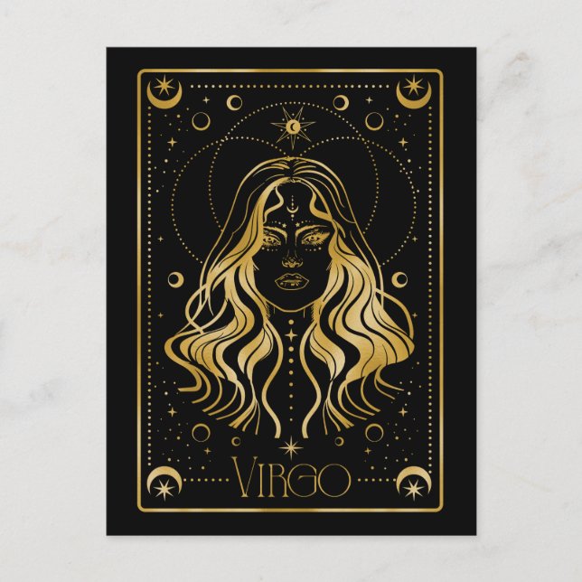 Virgo zodiac symbol postcard (Front)