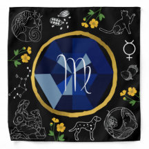 Virgo Zodiac Tarot/Altar Cloth Bandana