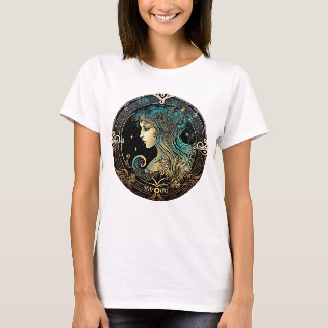Virgo Zodiac Woman T-Shirt (Front)
