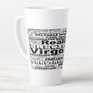 Virgo Zodiac Word Cloud Inspiration  Latte Mug