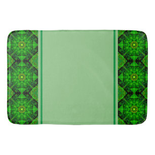 Viridescent Green Kaleidoscope, Bath Mat