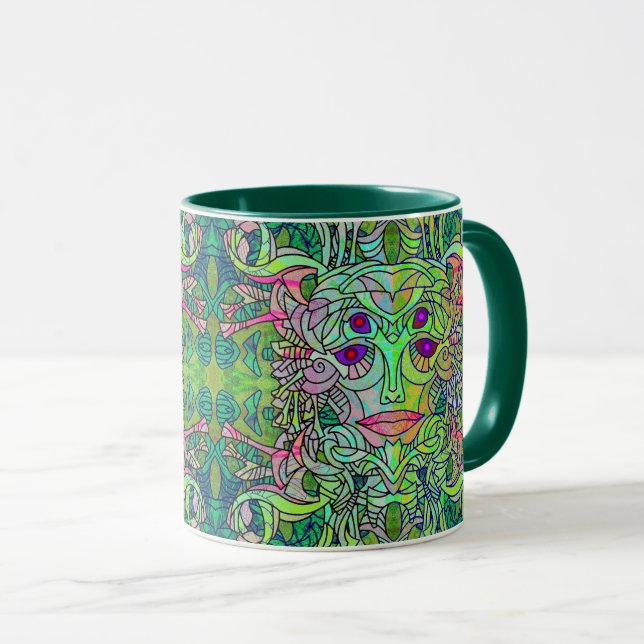 Viriditas Points de vue Masque Mug (Devant droit)