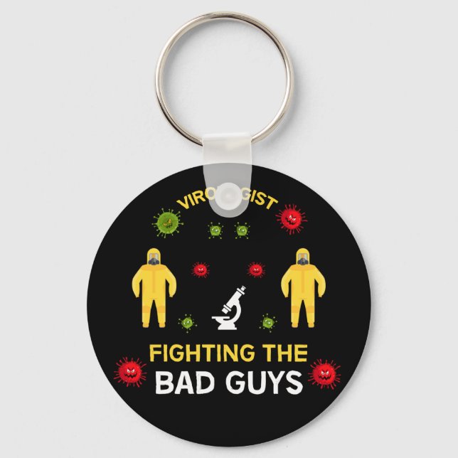 Virologist | Microbiologist - Covid Microbiologist Keychain (Front)
