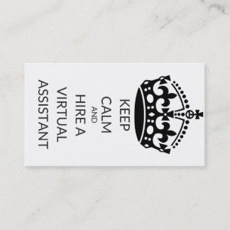 Virtual Assistant Business Cards - Keep Calm