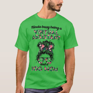 Virtual assistant job title and dog mom T-Shirt