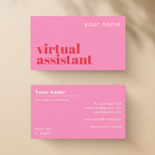 Virtual assistant modern Business Card