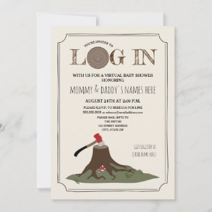Virtual Baby Shower By Mail Log In Tree Invitation