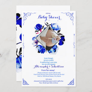 Virtual Baby Shower Editable Photo Invitation
