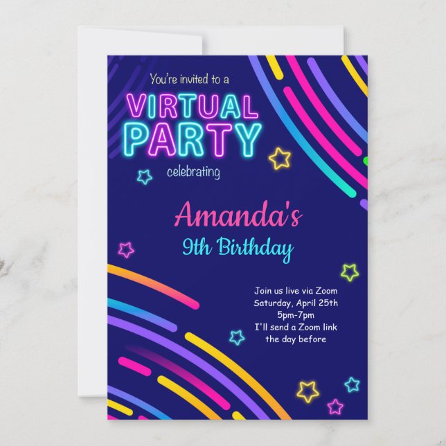 Virtual Birthday Invitation (Front)