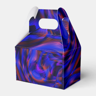 Virtual blue curved checkers in floating illusion  favor box