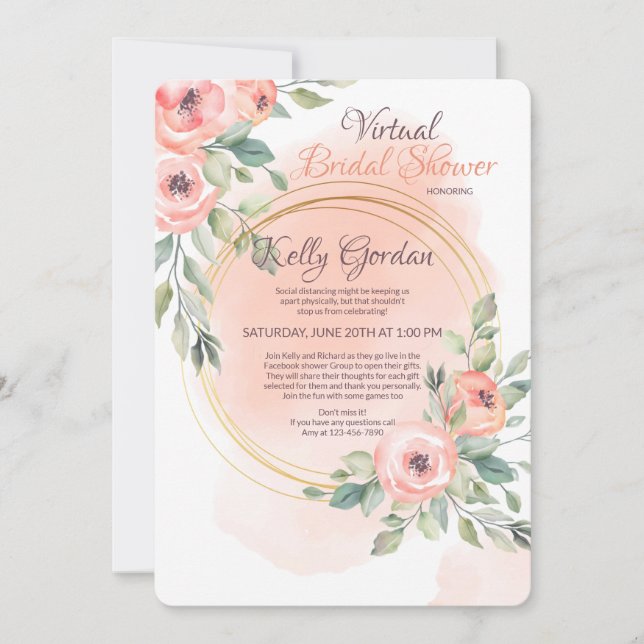 Virtual Bridal Shower Invitation (Front)