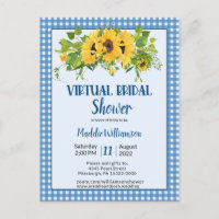 Virtual Bridal Shower Rustic Country Floral