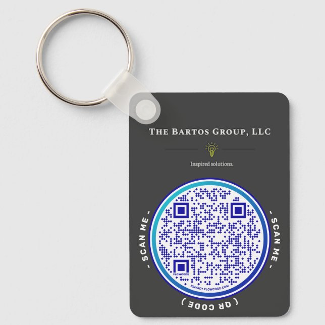 Virtual Business Card Keychain (QR code + NFC tag) (Front)