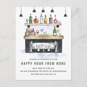 Virtual Cocktail Party Invitation Postcard