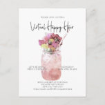 Virtual Cocktail Party Social Distance Happy Hour Postcard<br><div class="desc">/ Can be fully customized to suit your needs. Designed by Gorjo Designs via Zazzle. // Need help customizing your design? Got other ideas? Feel free to contact me (Zoe) directly via the contact button below.</div>