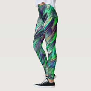 Virtual colourful stalactite or layers destroyed leggings