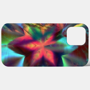 Virtual dirt over flower kaleidoscope fire orange  iPhone 13 pro max case