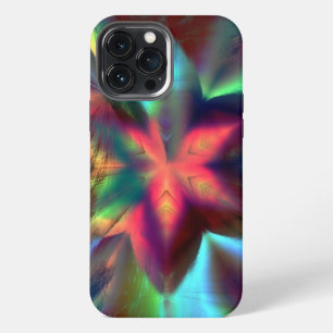 Virtual dirt over flower kaleidoscope fire orange iPhone 13 pro max case