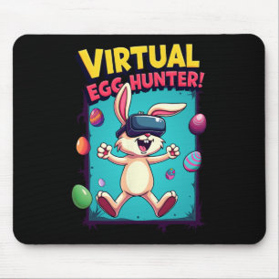 Virtual Egg Hunter - Funny Gamer Bunny Vr Easter G Mouse Pad