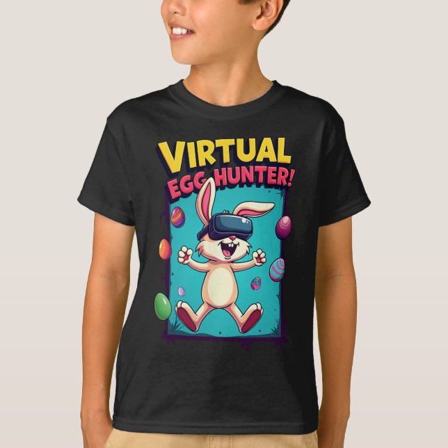 Virtual Egg Hunter - Funny Gamer Bunny Vr Easter G T-Shirt (Front)