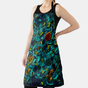 Virtual flower in blue gradient, shattered apron