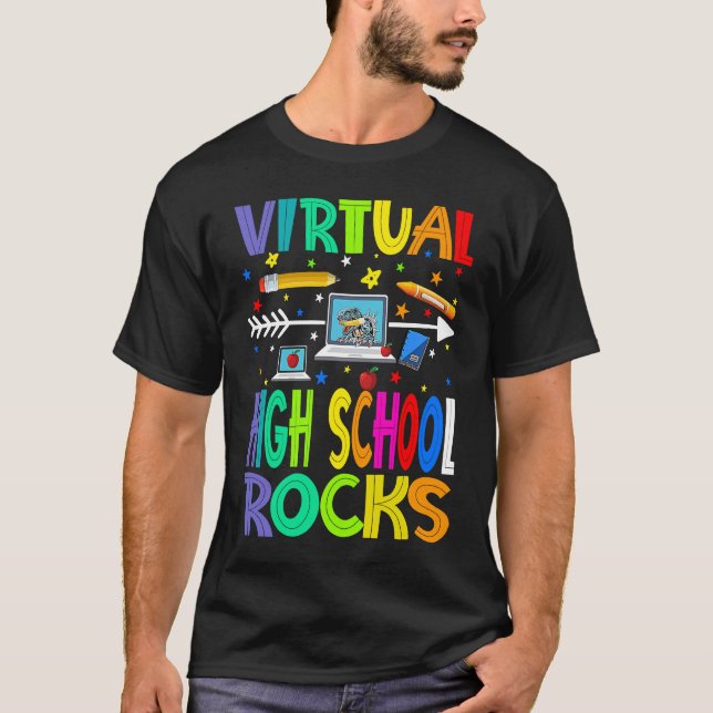 Virtual High School Rocks Back To School T-Shirt (Front)