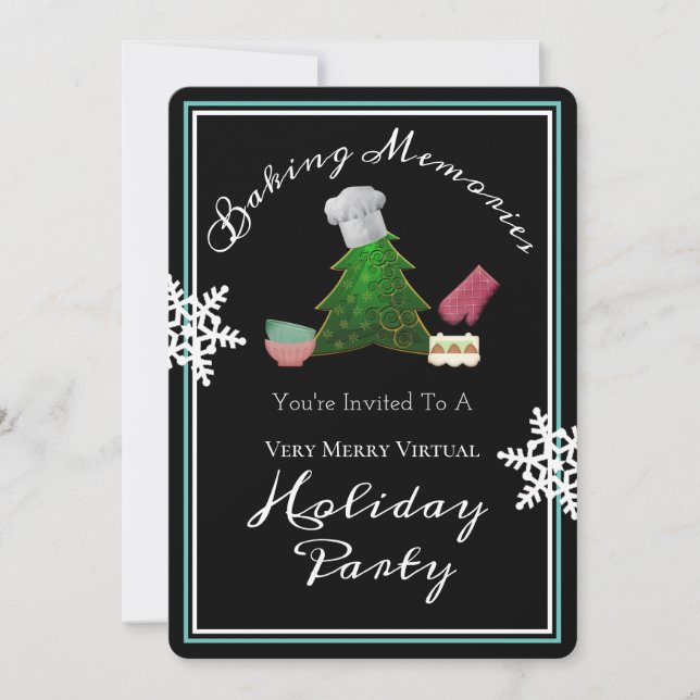 Virtual Holiday Baking Party Invitation (Front)