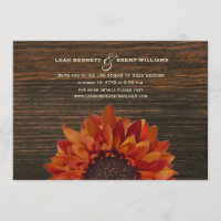 Virtual Live Stream Wedding Rustic Sunflower