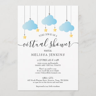 Virtual Online Long Distance Shower By Mail Invitation