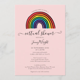 Virtual Online Long Distance Shower By Mail Invitation