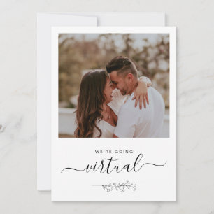 Virtual Online Rustic Photo Faire-part de mariage