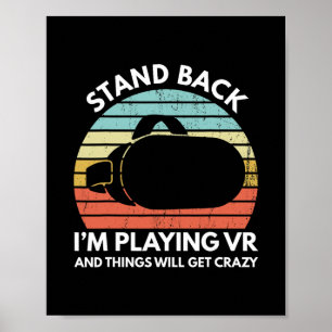 Virtual Reality Athlete Funny Vr Gamer Saying 1 Poster
