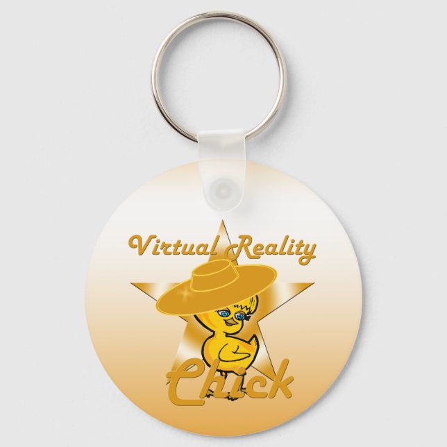 Virtual Reality Chick #10 Keychain (Front)