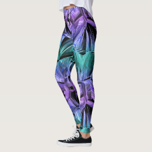 virtual reality, dark crystal gradient : leggings