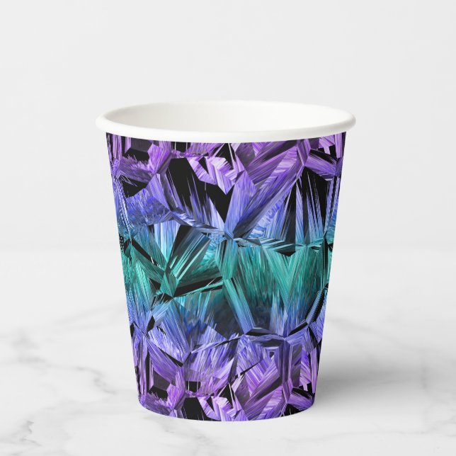 virtual reality, dark crystal gradient : paper cups (Front)