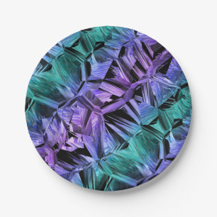 virtual reality, dark crystal gradient : paper plate