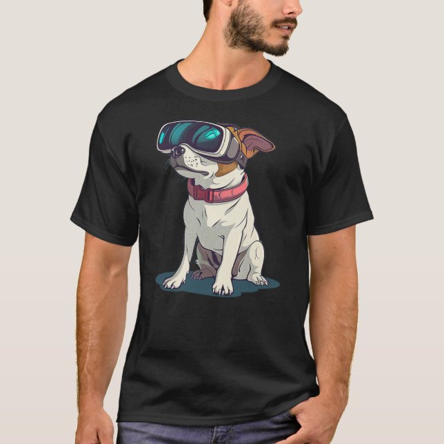 Virtual Reality Dog Graphic for an Amazing Style T-Shirt (Front)